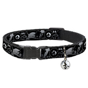 Cat Collar Breakaway - Colorado Skier Snowboarder Black White Grays Breakaway Cat Collars Buckle-Down