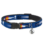 Cat Collar Breakaway - Colorado Skier2 Blue White Red Yellow Breakaway Cat Collars Buckle-Down