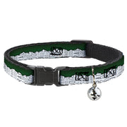 Cat Collar Breakaway - Colorado Mountains Green White Gray Text Breakaway Cat Collars Buckle-Down