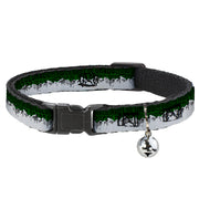 Cat Collar Breakaway - Colorado Mountains Green Black Text Grays Breakaway Cat Collars Buckle-Down