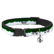 Cat Collar Breakaway - Colorado Solid Mountains Green White Breakaway Cat Collars Buckle-Down