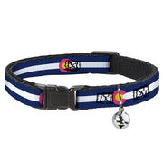 Cat Collar Breakaway - Colorado Flags6 Repeat Blue White Pink Yellow Breakaway Cat Collars Buckle-Down