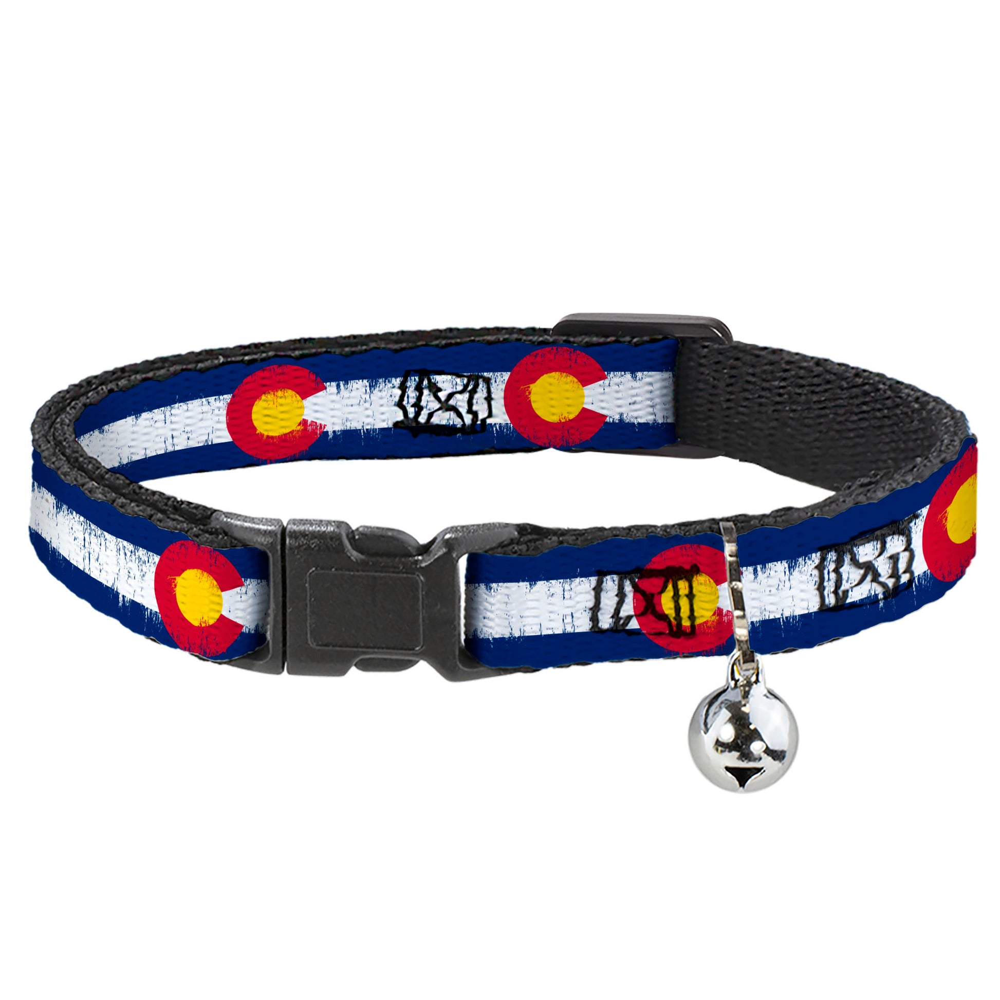 Cat Collar Breakaway - Colorado Flags2 Repeat Weathered Breakaway Cat Collars Buckle-Down