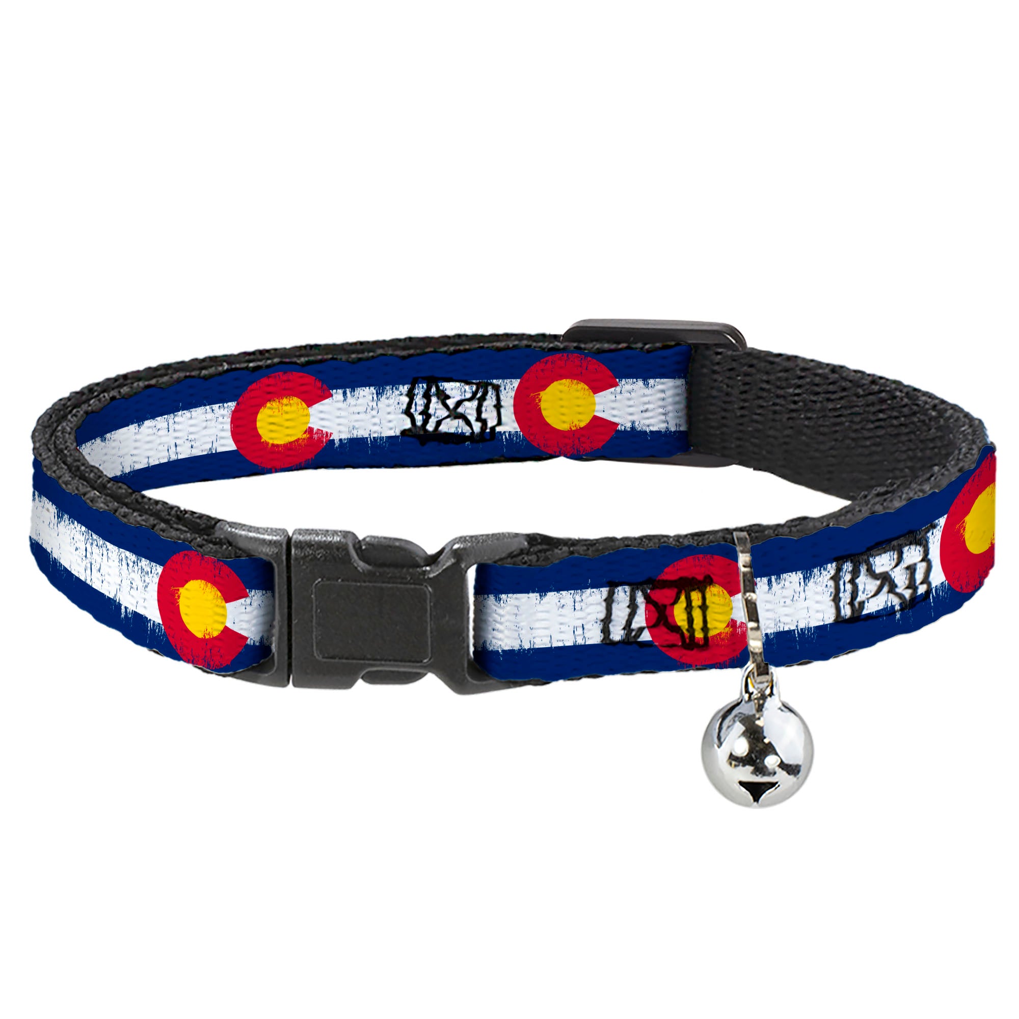 Cat Collar Breakaway - Colorado Flags2 Repeat Weathered Breakaway Cat Collars Buckle-Down