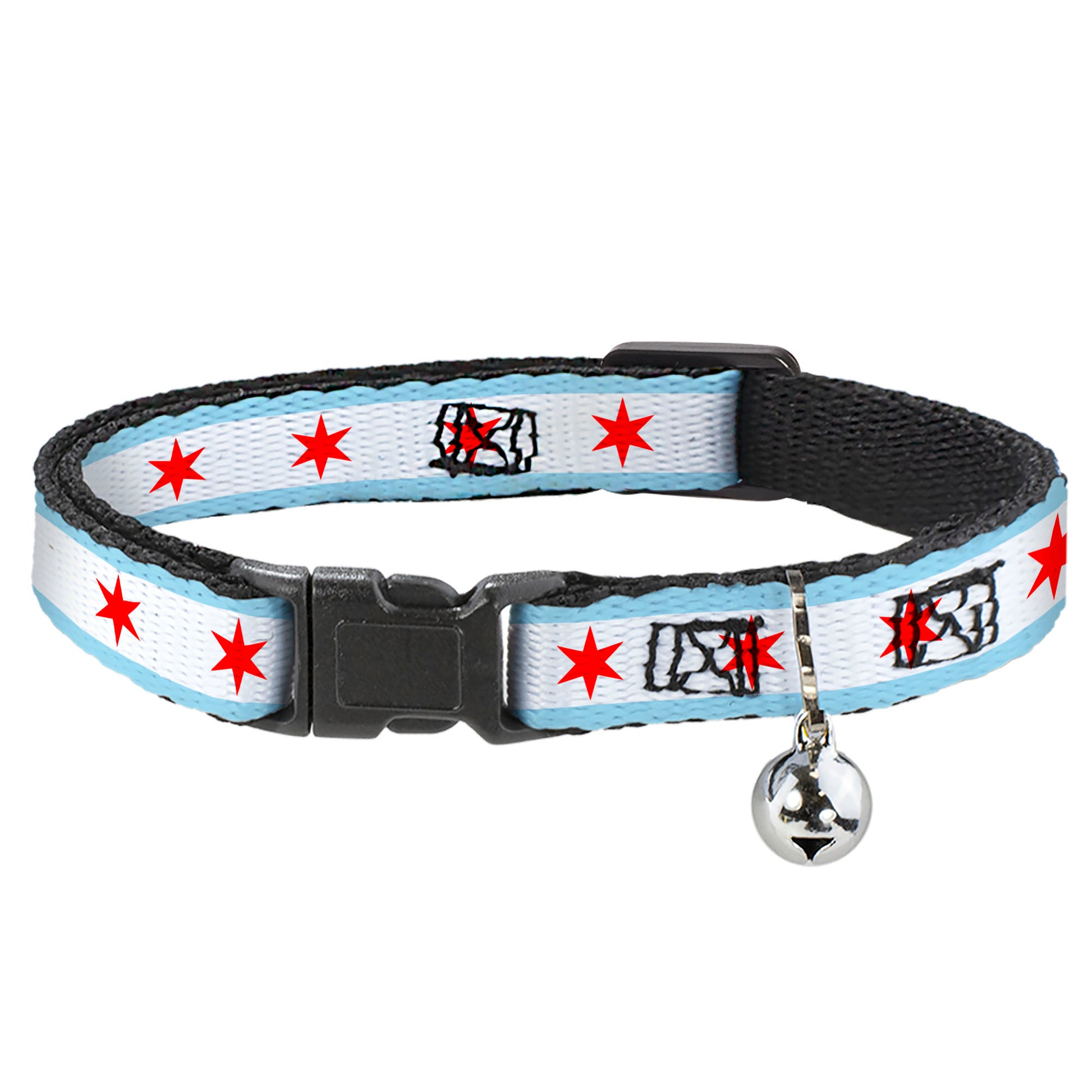 Cat Collar Breakaway - Chicago Flags Breakaway Cat Collars Buckle-Down