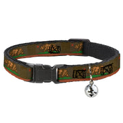 Cat Collar Breakaway - California Flag Weathered Browns Breakaway Cat Collars Buckle-Down
