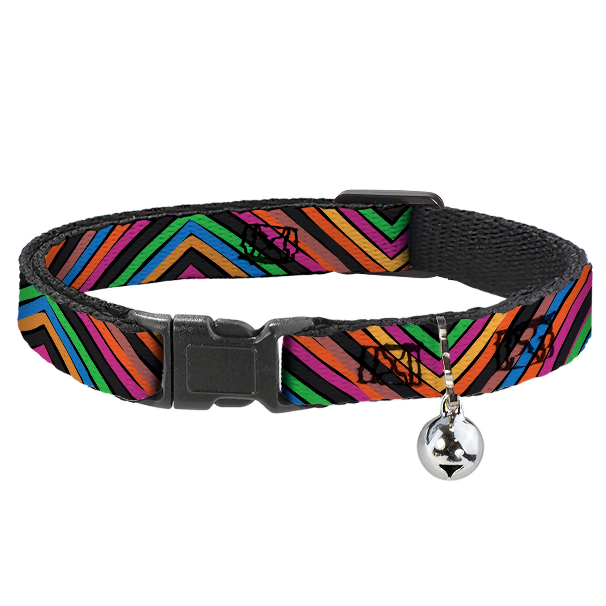 Cat Collar Breakaway - Chevron Freehand C U Multi Color Breakaway Cat Collars Buckle-Down