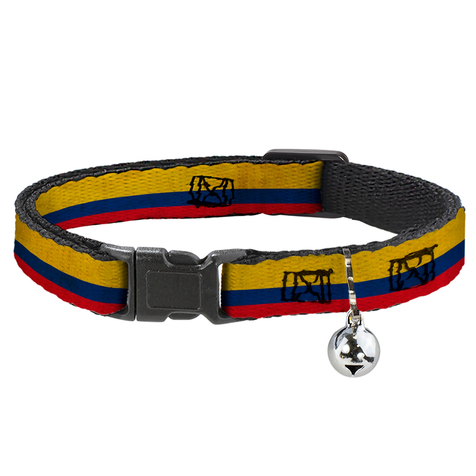 Cat Collar Breakaway - Colombia Flag Distressed Breakaway Cat Collars Buckle-Down