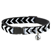 Cat Collar Breakaway - Chevron2 White Black Breakaway Cat Collars Buckle-Down