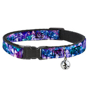 Cat Collar Breakaway - Crystals2 Blues Purples Breakaway Cat Collars Buckle-Down