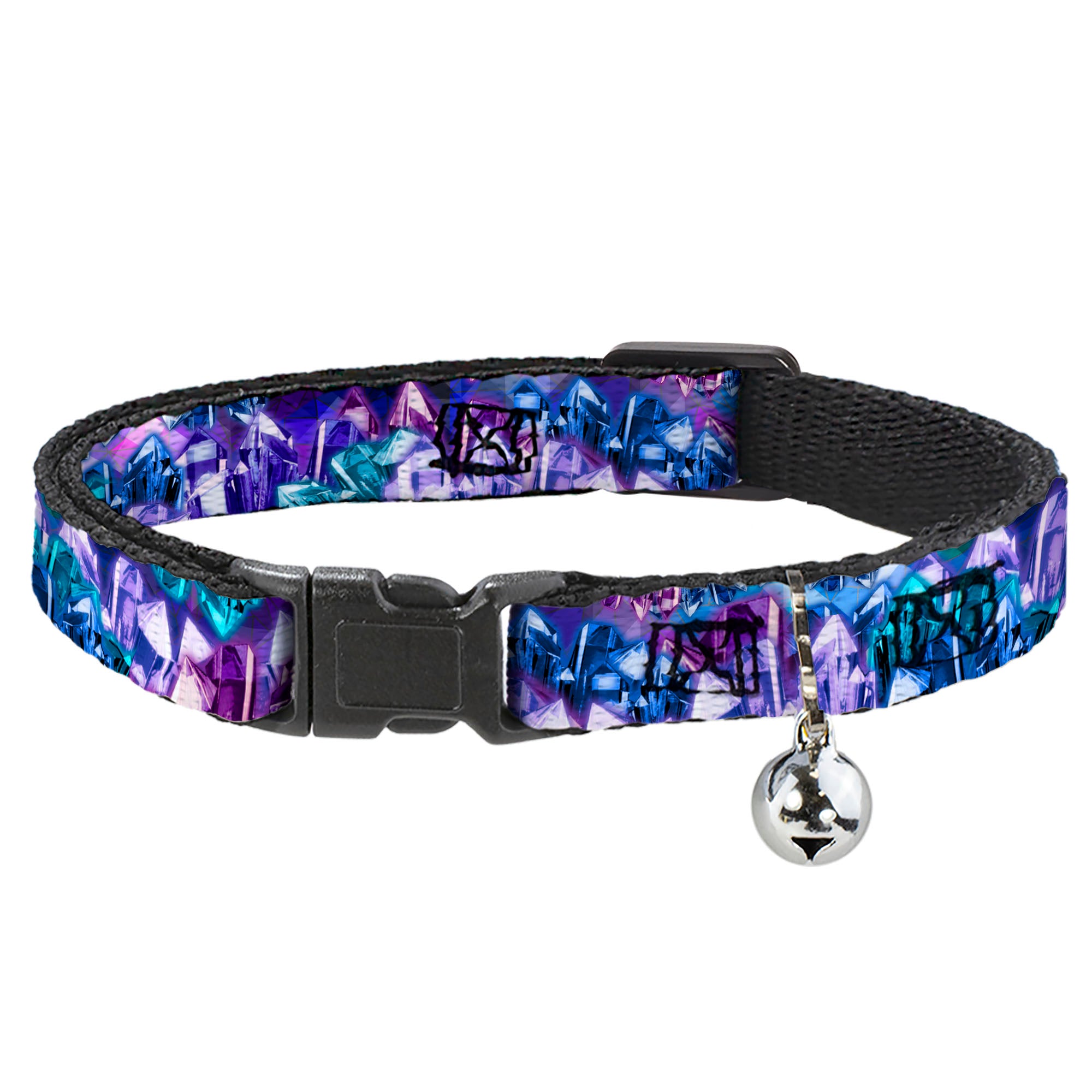Cat Collar Breakaway - Crystals2 Blues Purples Breakaway Cat Collars Buckle-Down