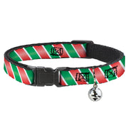 Cat Collar Breakaway - Candy Cane4 White Red Green Breakaway Cat Collars Buckle-Down