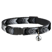 Cat Collar Breakaway - Chevron Weathered Black Grays Breakaway Cat Collars Buckle-Down