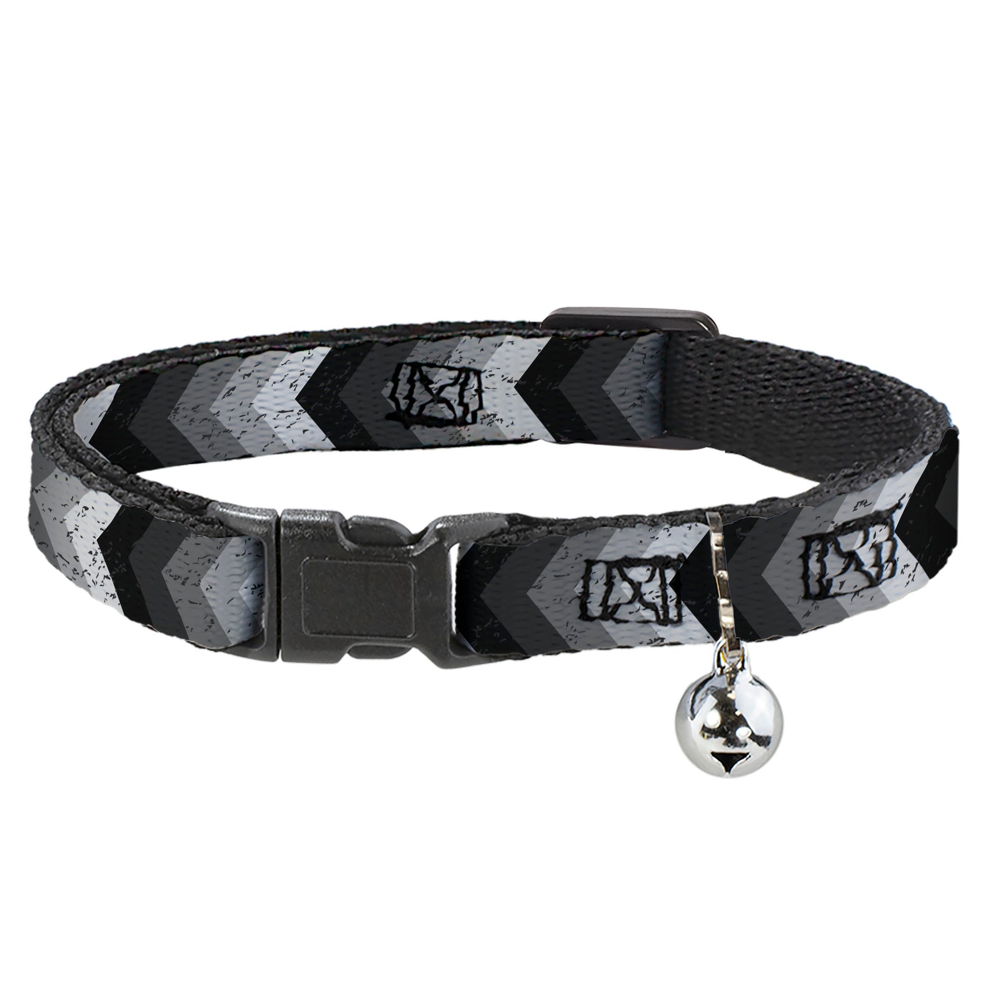 Cat Collar Breakaway - Chevron Weathered Black Grays Breakaway Cat Collars Buckle-Down