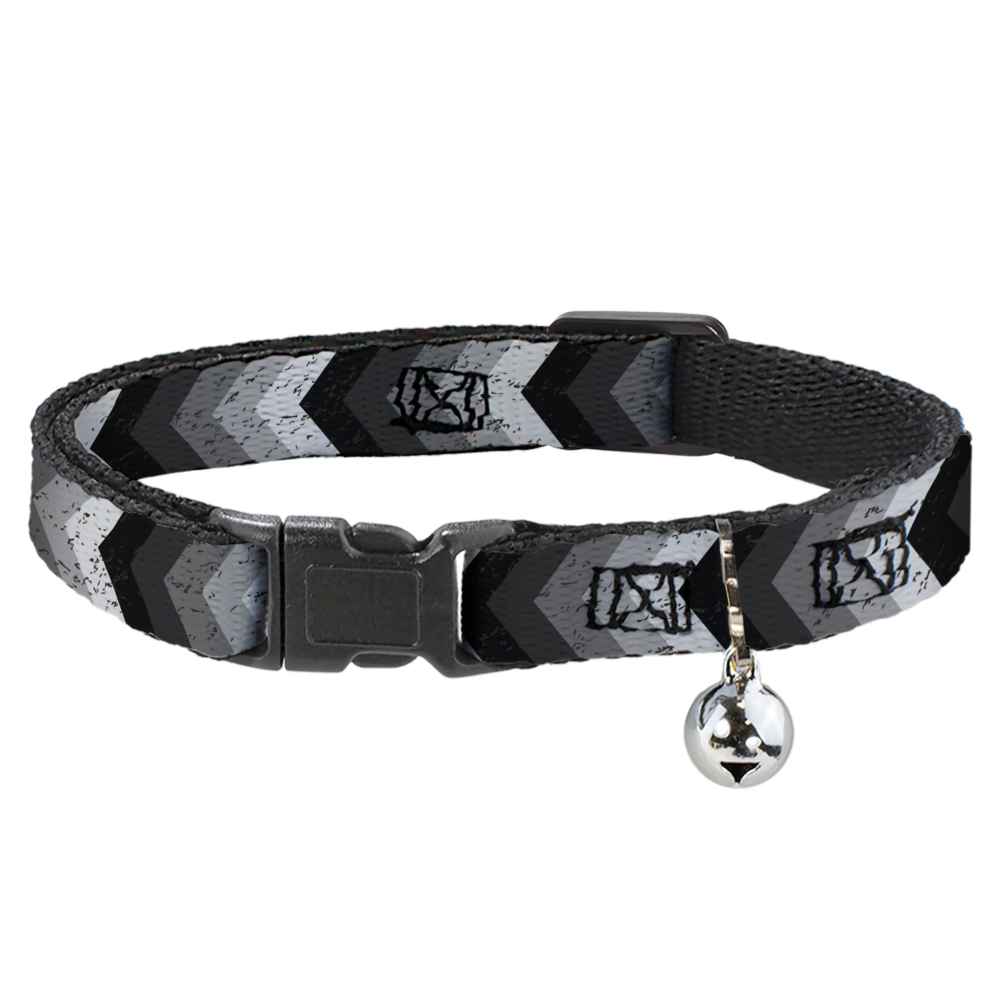 Cat Collar Breakaway - Chevron Weathered Black Grays Breakaway Cat Collars Buckle-Down
