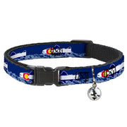 Cat Collar Breakaway - Colorado Trout Flag Blue White Red Yellow Breakaway Cat Collars Buckle-Down