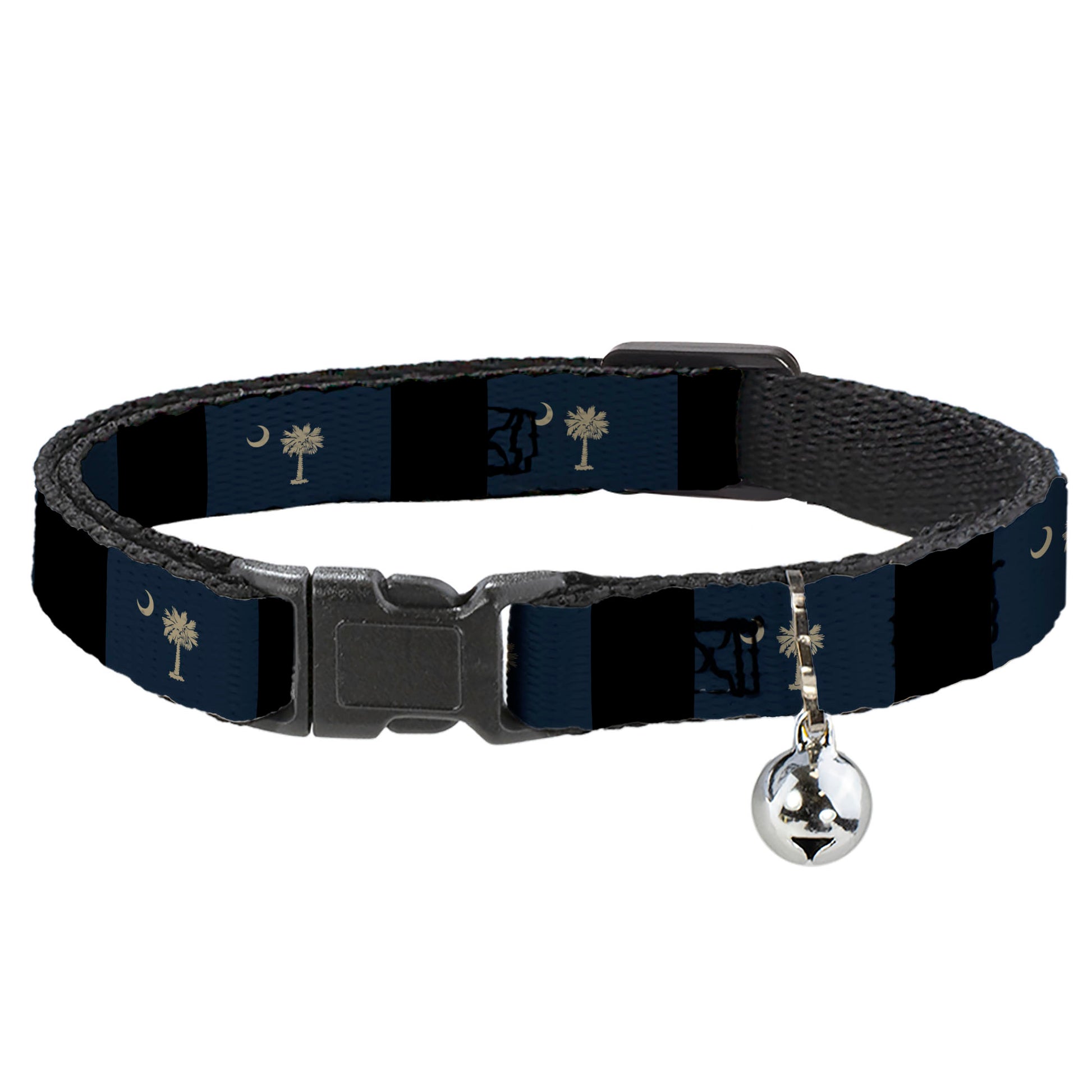 Cat Collar Breakaway - South Carolina Flag Distressed Black Breakaway Cat Collars Buckle-Down