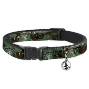 Cat Collar Breakaway - Sloth Tree Hanging Posterized Breakaway Cat Collars Buckle-Down