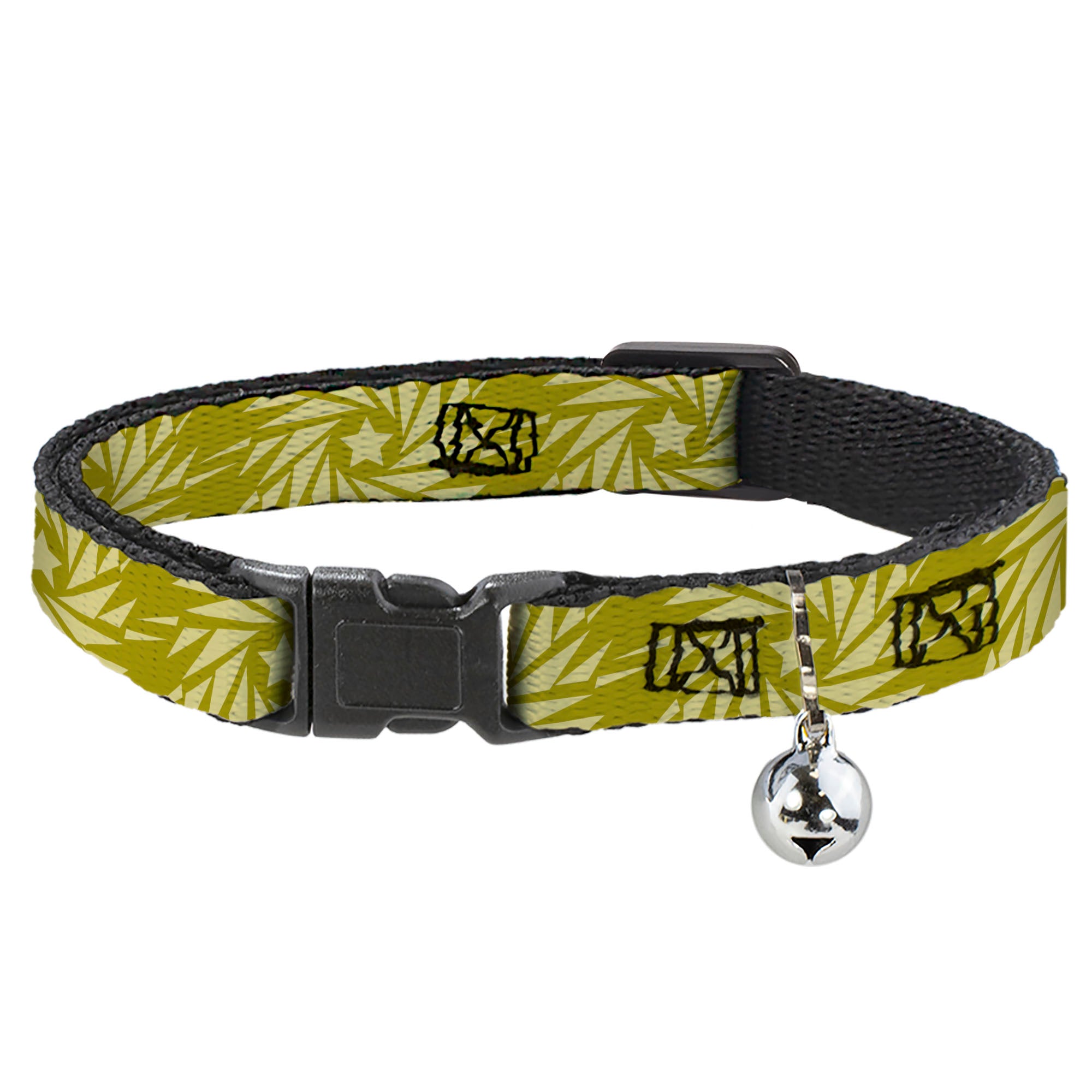 Cat Collar Breakaway - Star Pinwheel Olive Greens Breakaway Cat Collars Buckle-Down