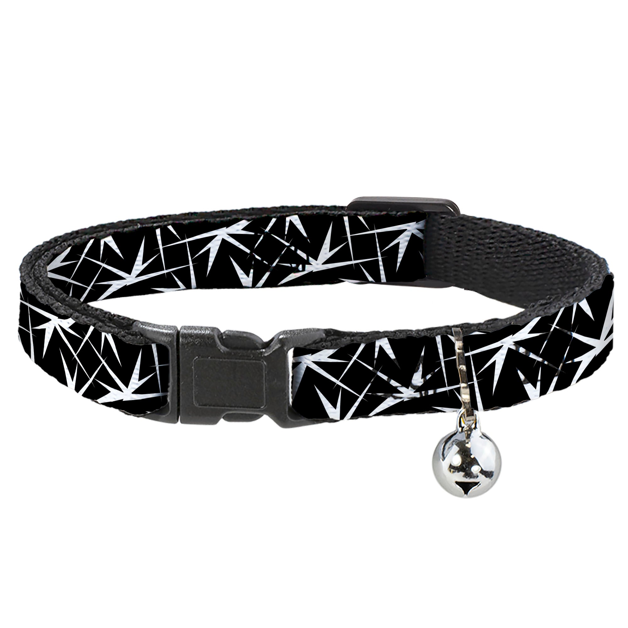 Cat Collar Breakaway - Spikes Scattered Black White Breakaway Cat Collars Buckle-Down