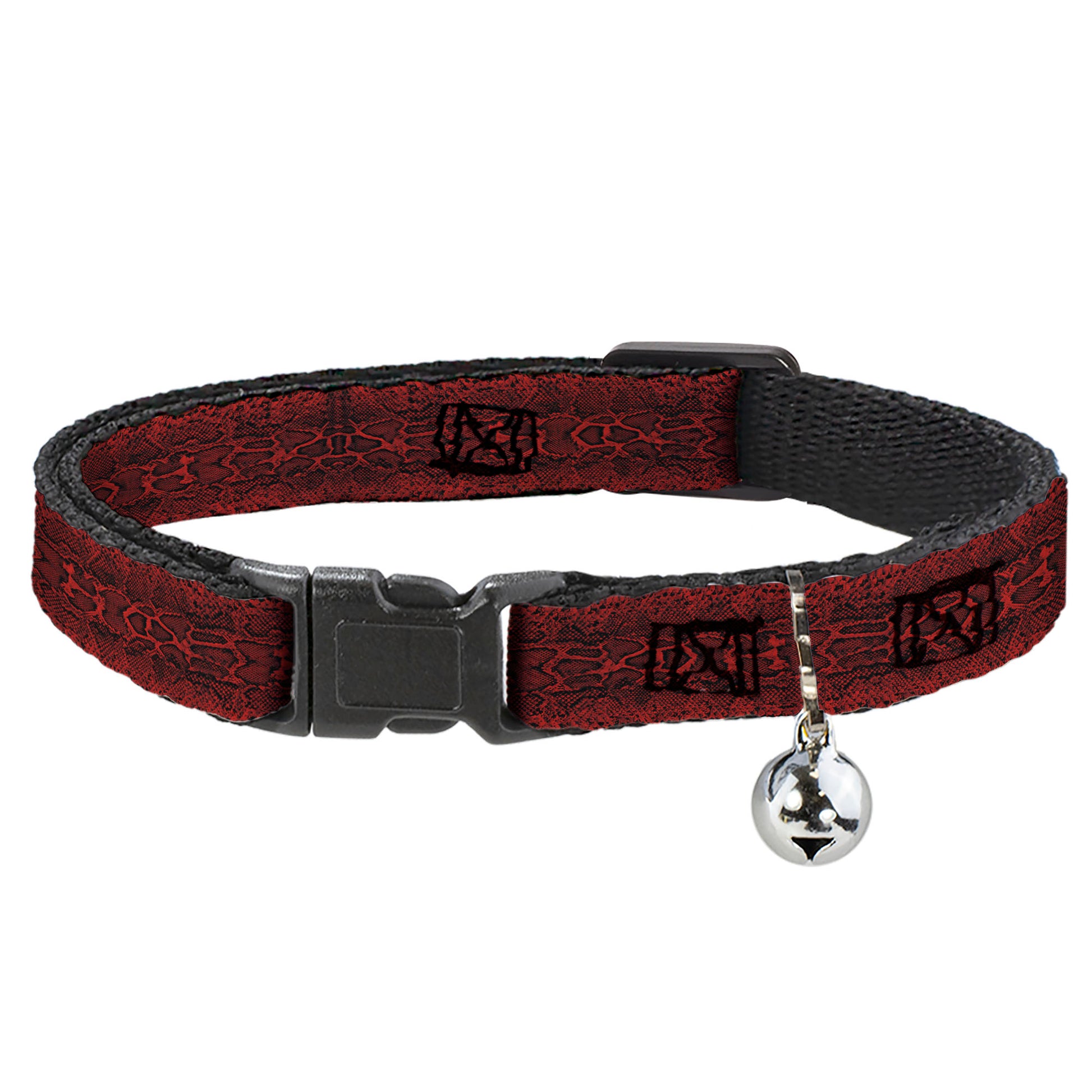 Cat Collar Breakaway - Snake Skin 3 Red Black Breakaway Cat Collars Buckle-Down