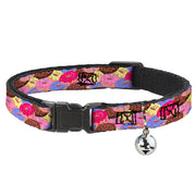 Cat Collar Breakaway - Sprinkle Donuts Stacked Multi Color Breakaway Cat Collars Buckle-Down