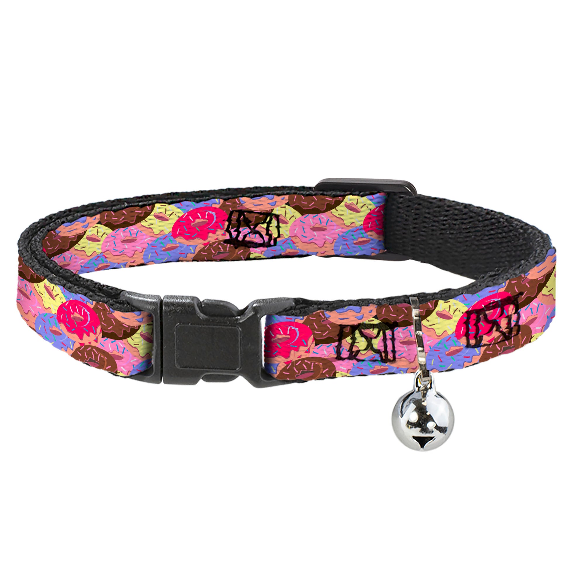 Cat Collar Breakaway - Sprinkle Donuts Stacked Multi Color Breakaway Cat Collars Buckle-Down