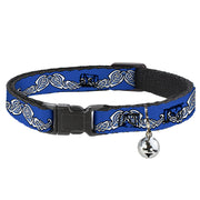 Cat Collar Breakaway - Celtic Knot4 Blues Black White Breakaway Cat Collars Buckle-Down