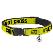 Cat Collar Breakaway - CRIME SCENE DO NOT CROSS Yellow Black Breakaway Cat Collars Buckle-Down