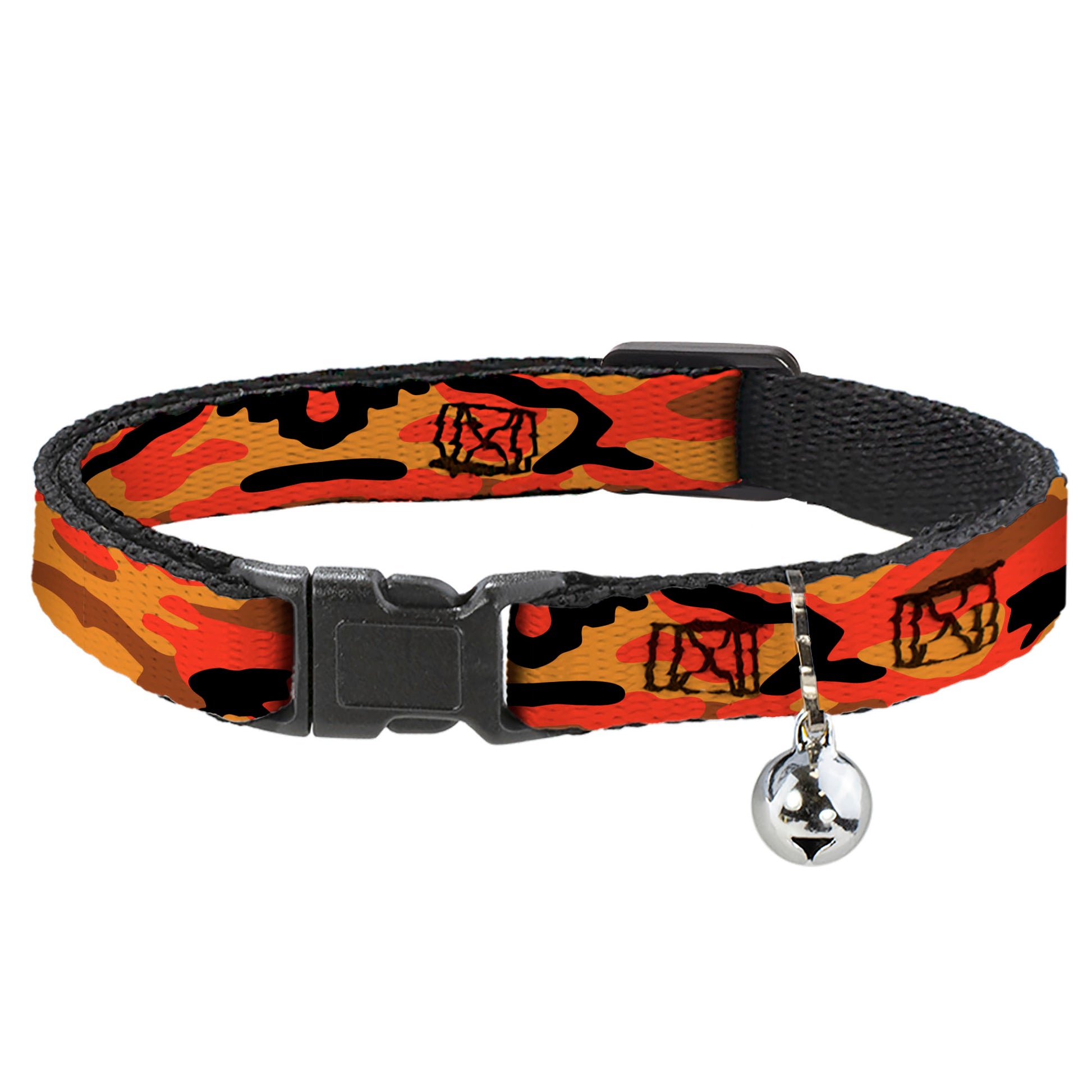 Cat Collar Breakaway - Camo Oranges Black Breakaway Cat Collars Buckle-Down