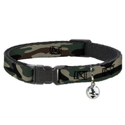 Breakaway Cat Collar with Bell - Camo Olive3 Breakaway Cat Collars Buckle-Down