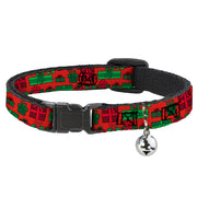 Breakaway Cat Collar with Bell - Christmas Holiday Gifts Packaged Red/Greens Breakaway Cat Collars Buckle-Down
