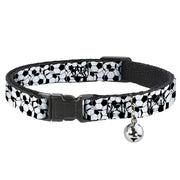 Cat Collar Breakaway with Bell - Soccer Balls Stacked Breakaway Cat Collars Buckle-Down