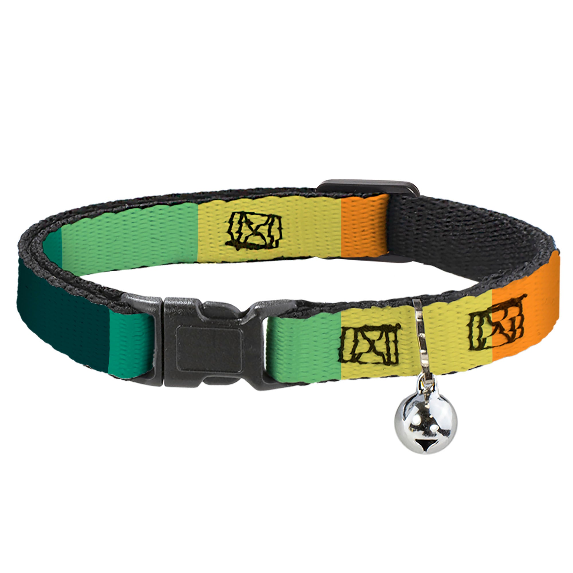 Breakaway Cat Collar with Bell - Summer Essentials Color Block 1 Breakaway Cat Collars Buckle-Down