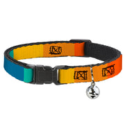 Breakaway Cat Collar with Bell - Summer Essentials Color Block 2 Breakaway Cat Collars Buckle-Down