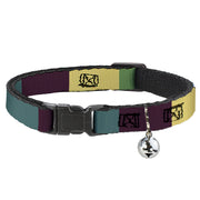 Breakaway Cat Collar with Bell - Summer Essentials Color Block 5 Breakaway Cat Collars Buckle-Down