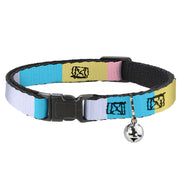 Breakaway Cat Collar with Bell - Summer Essentials Color Block 6 Breakaway Cat Collars Buckle-Down
