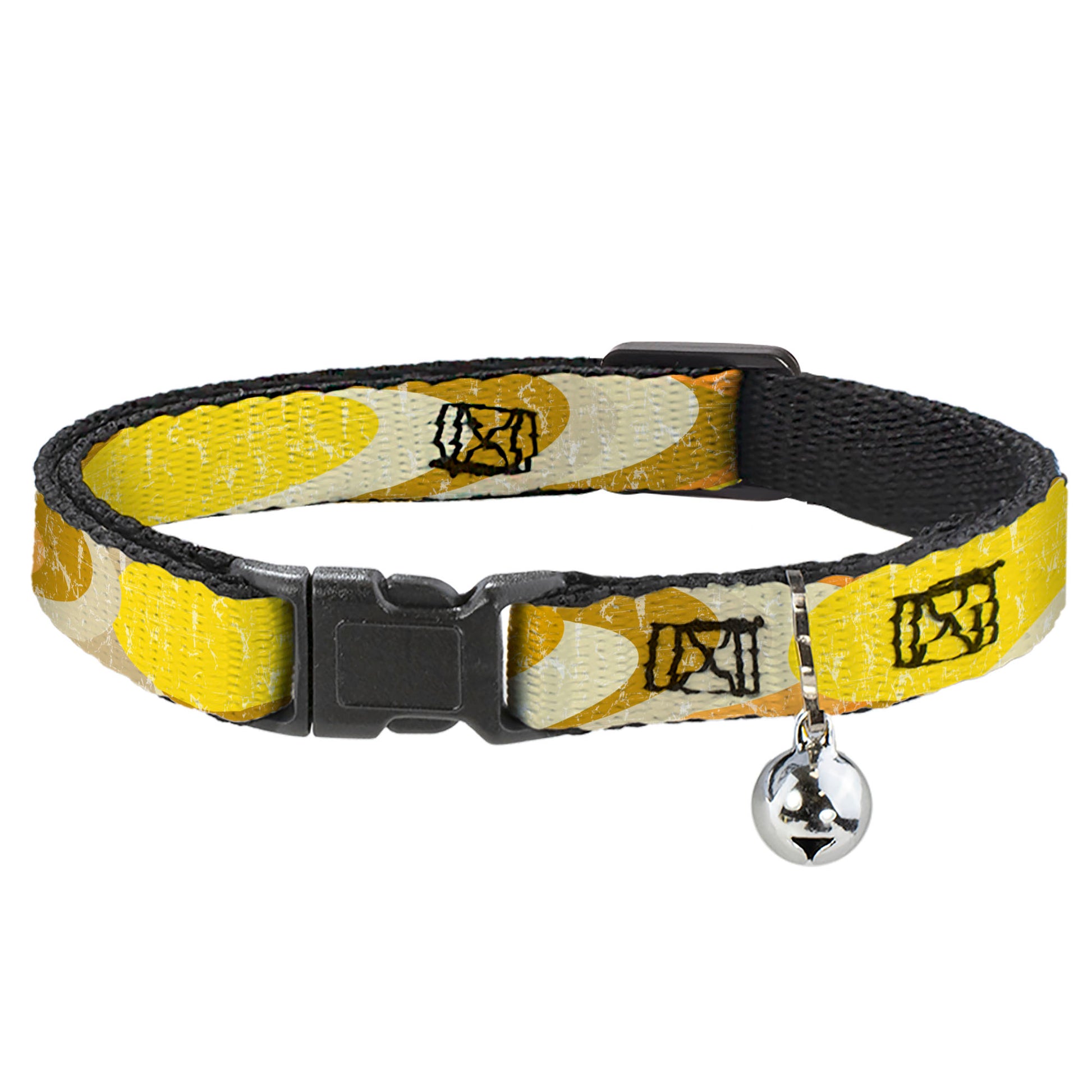 Breakaway Cat Collar with Bell - Spots Stacked Weathered Yellows/Browns Breakaway Cat Collars Buckle-Down