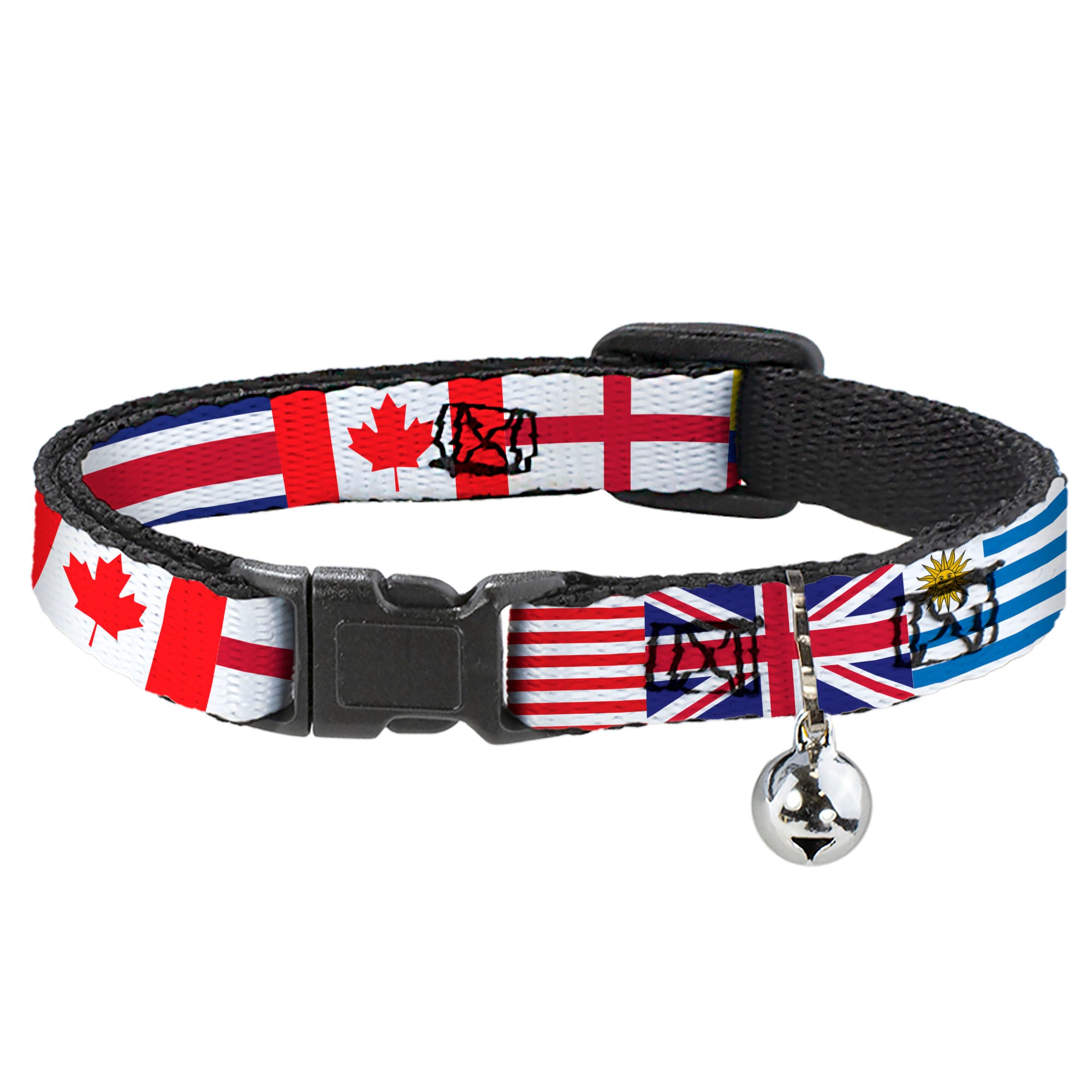 Breakaway Cat Collar with Bell - Soccer Fan World Cup Team Country Flags Breakaway Cat Collars Buckle-Down