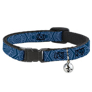 Breakaway Cat Collar with Bell - Avatar Last Airbender Water Element Symbol Blues Breakaway Cat Collars Avatar The Last Airbender