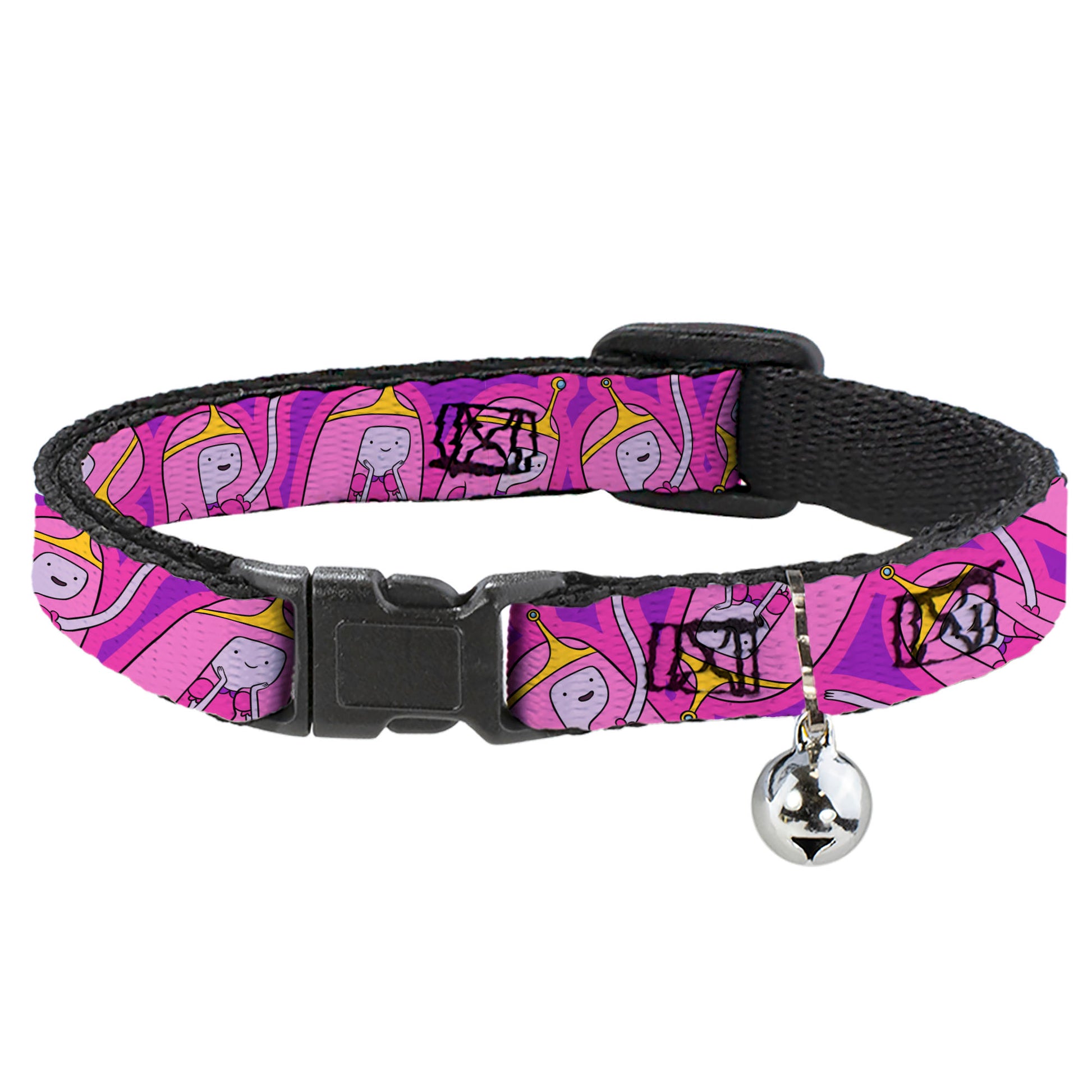 Breakaway Cat Collar with Bell - Adventure Time Princess Bubblegum Poses Collage Lavender Breakaway Cat Collars Adventure Time