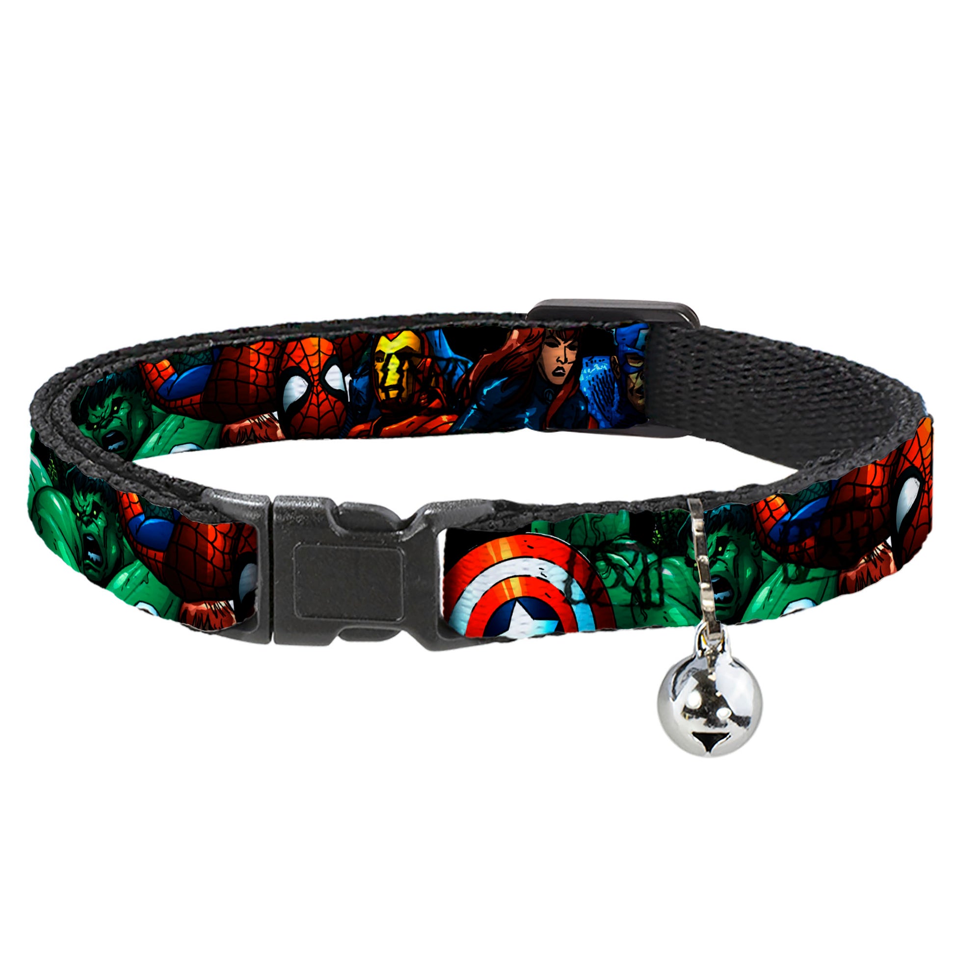 Breakaway Cat Collar with Bell - Marvel Universe Superheroes Stacked Breakaway Cat Collars Marvel Comics