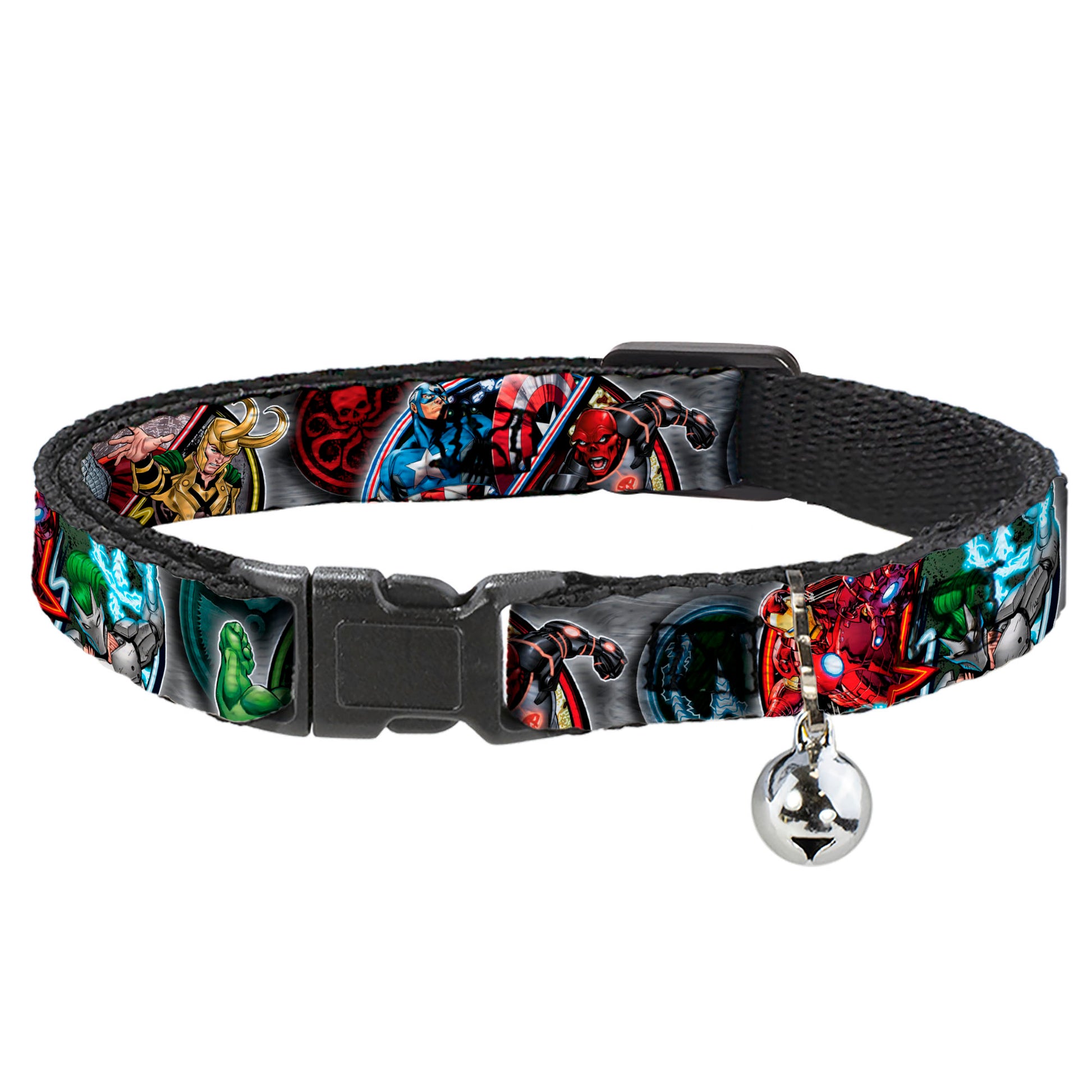 MARVEL AVENGERS Cat Collar Breakaway - Marvel Avengers Superhero Villain Poses Breakaway Cat Collars Marvel Comics