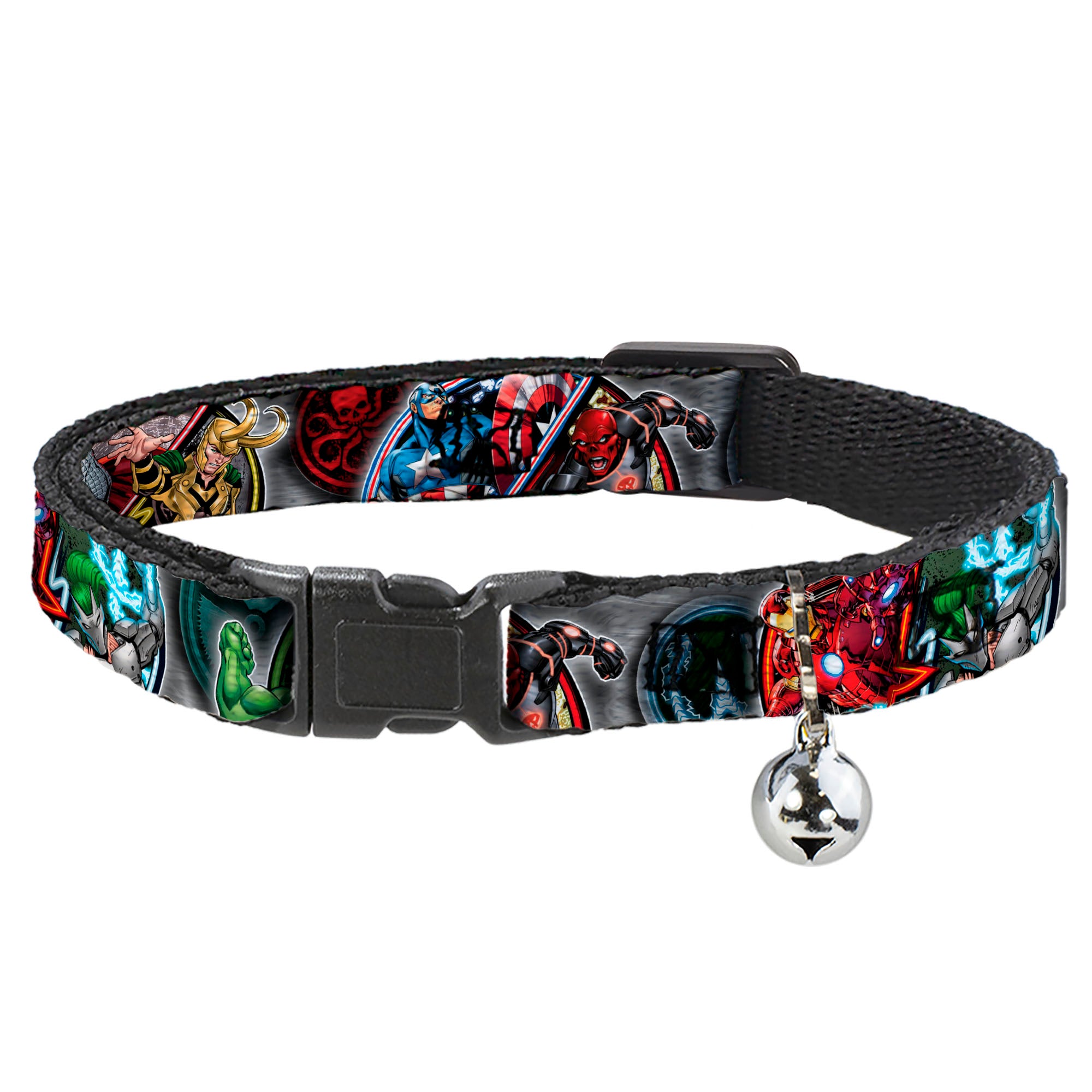 MARVEL AVENGERS Cat Collar Breakaway - Marvel Avengers Superhero Villain Poses Breakaway Cat Collars Marvel Comics