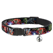 MARVEL AVENGERS Cat Collar Breakaway - 7-Vivid Avengers Action Poses Breakaway Cat Collars Marvel Comics