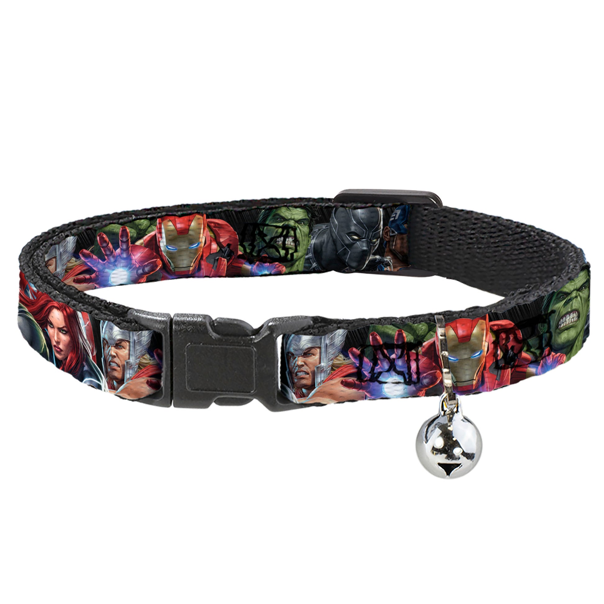 MARVEL AVENGERS Cat Collar Breakaway - 7-Vivid Avengers Action Poses Breakaway Cat Collars Marvel Comics