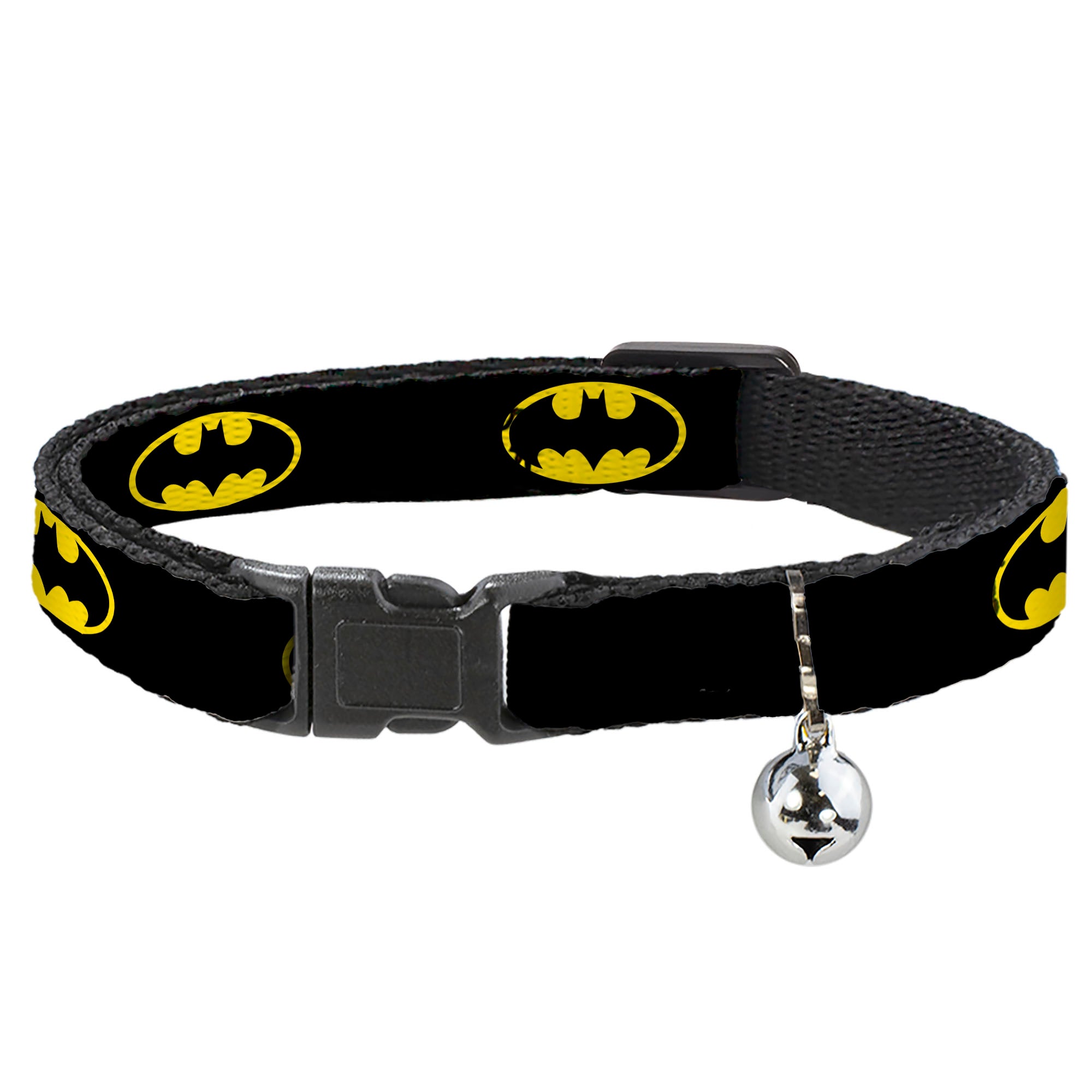 Cat Collar Breakaway - Batman Shield Black Yellow Breakaway Cat Collars DC Comics