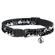 Cat Collar Breakaway - Batman Outlines Black White Breakaway Cat Collars DC Comics