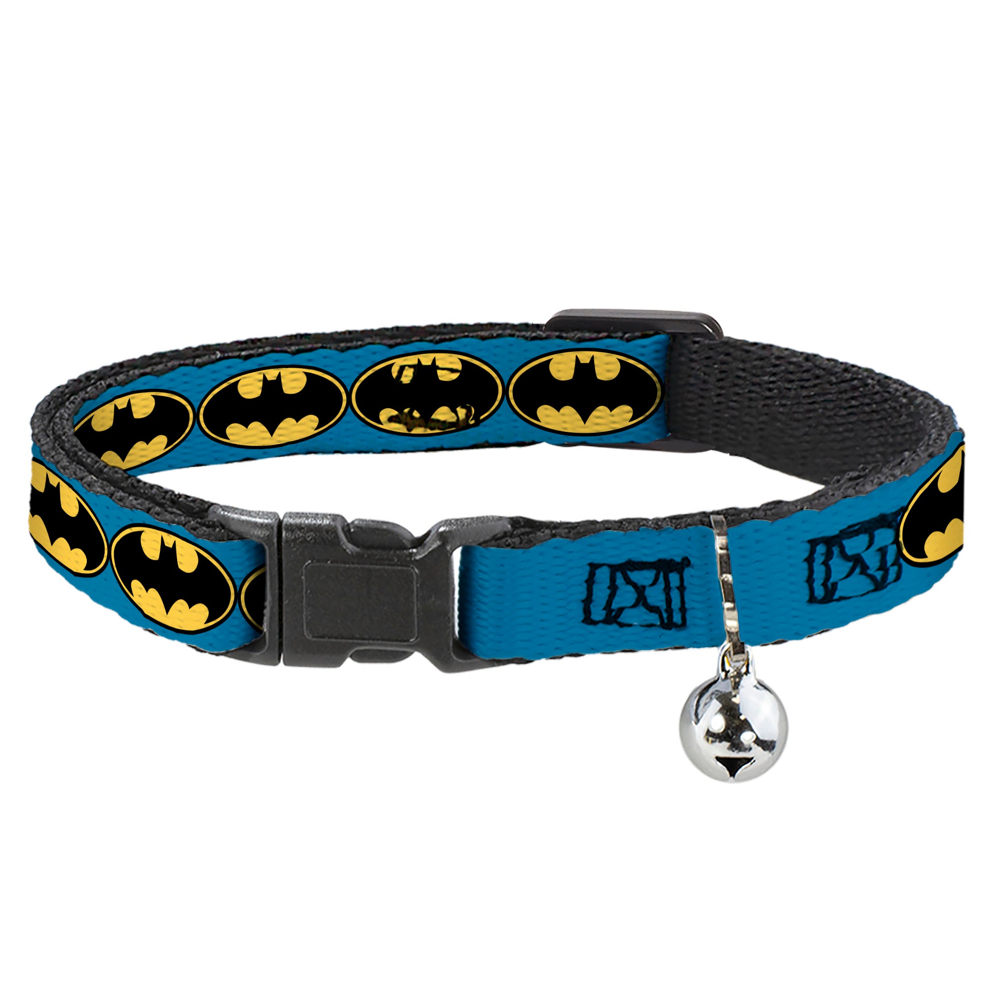 Cat Collar Breakaway - Bat Signal-3 Blue Black Yellow Breakaway Cat Collars DC Comics