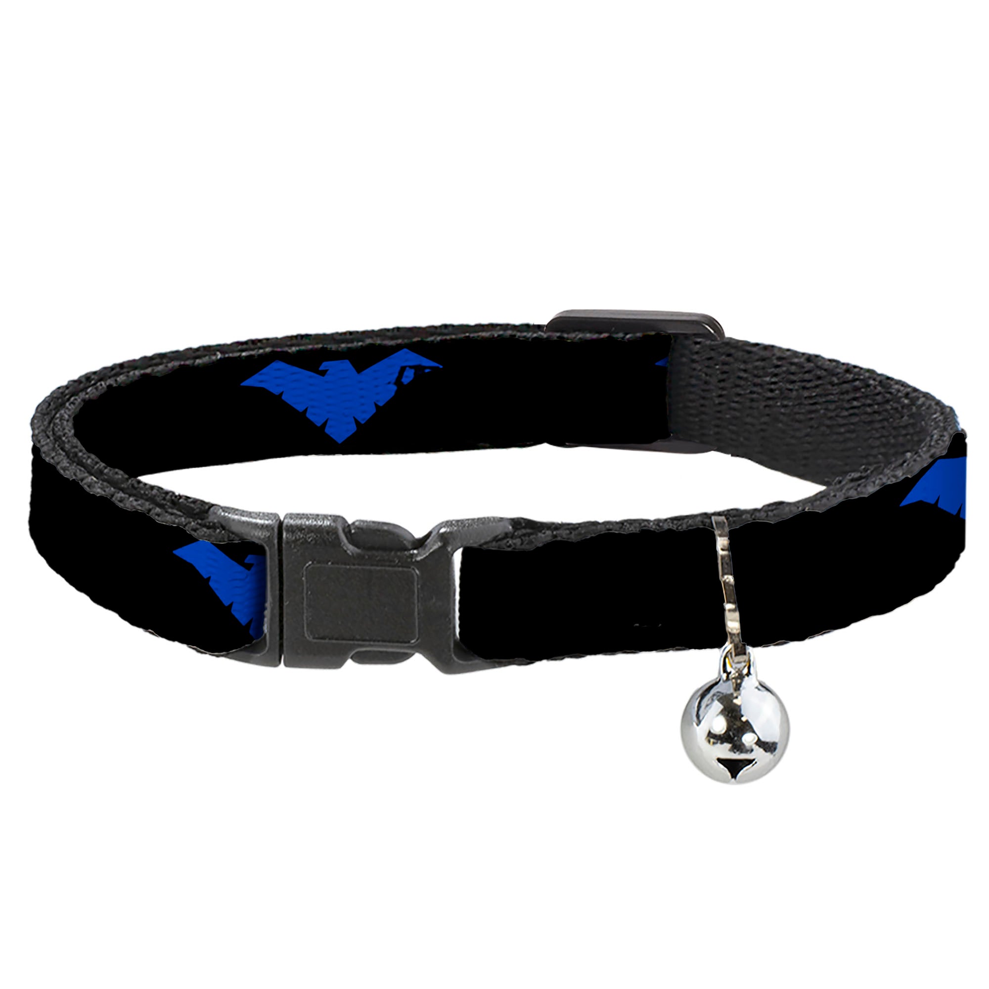 Cat Collar Breakaway - Nightwing Logo Black Blue Breakaway Cat Collars DC Comics